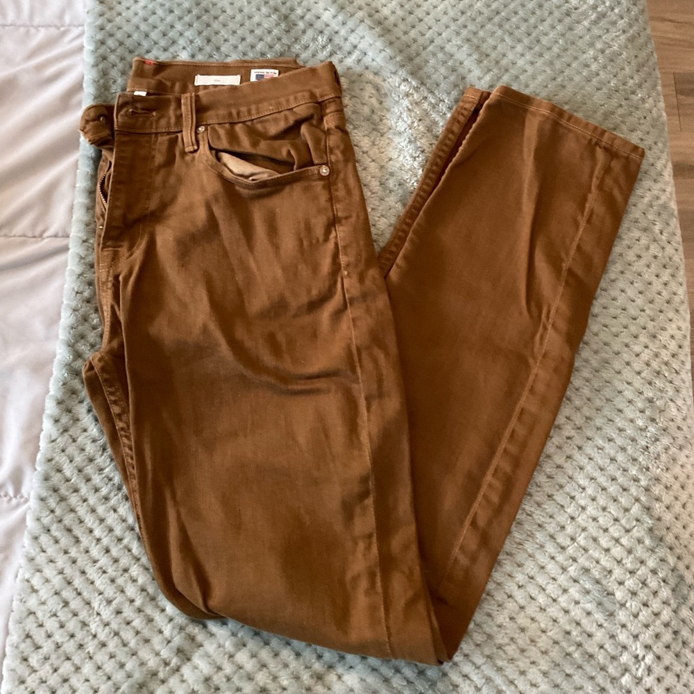 American Made Brown Kaki Pants, Slim Fit